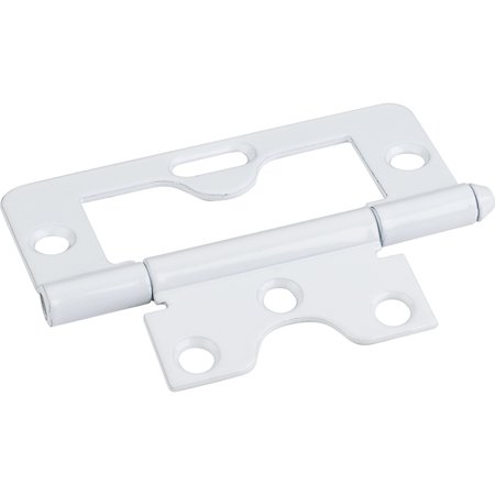HARDWARE RESOURCES White 3" Swaged Loose Pin Non-Mortise Hinge with 1 Slot 9805WH